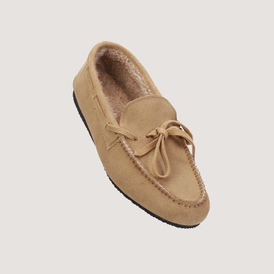 Mocassino Merino con Pelliccia Cammello